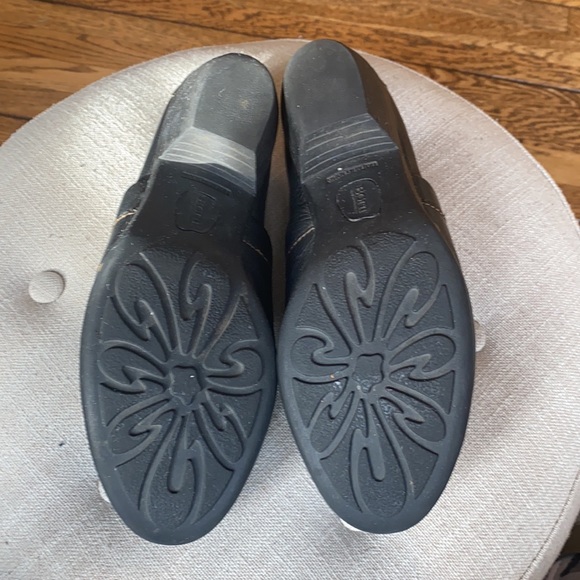 Born Black Pebbled Leather Clog Comfort Shoes 9M - Picture 10 of 10